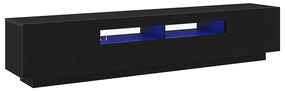 vidaXL Ντουλάπι TV 2 pcs Μαύρο 200 x 35 x 40 εκ. Επεξεργασμένο ξύλο