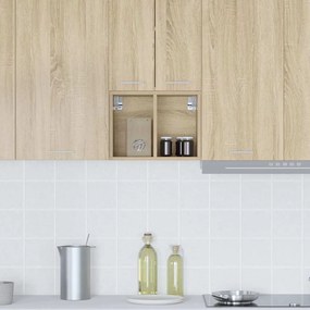 vidaXL Κρεμαστό ντουλάπι με αποθήκευση Δρύς Sonoma 30 x 29,5 x 40 εκ.