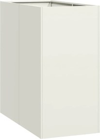 vidaXL Ζαρντινιέρα Λευκή 40x80x80 εκ. από Χάλυβα