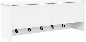 vidaXL Τοίχου Κρεμάστρα Λευκό 80 x 20 x 30 cm Επεξεργασμένο ξύλο