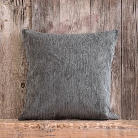 Μαξιλαροθήκη Διακοσμητική Kidal Dark Grey Ρυθμός 40Χ40 Chenille-Πολυέστερ