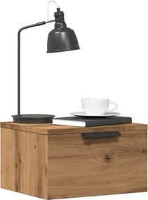 vidaXL Κομοδίνο Επιτοίχιο Αρτισιανή Δρυς 34x30x20 εκ