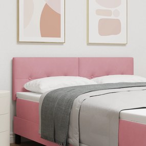 vidaXL LED Κεφαλάρι Με Κουμπιά Ροζ 72 εκ Βελούδο