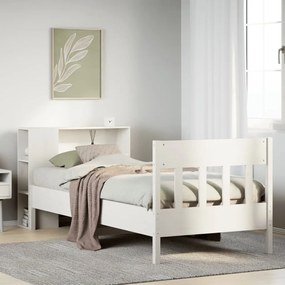 vidaXL Κρεβάτι Βιβλιοθήκη Χωρίς Στρώμα 90x200 εκ Μασίφ Ξύλο Πεύκου