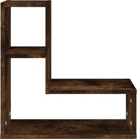 vidaXL Ραφιέρες Τοίχου 2 τεμ. Καπνιστή Δρυς 50x15x50εκ. Επεξεργ. Ξύλο