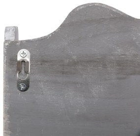 vidaXL 284234  Wall Mounted Coat Rack Grey 50x10x30 cm Wood