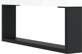 vidaXL Δισκοθήκη Γυαλιστερή Λευκή 121x38x48 εκ. από Επεξεργασμένο Ξύλο