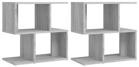 vidaXL Κομοδίνα 2 Τεμ. Γκρι Sonoma 50x30x51,5 εκ. Επεξεργασμένο Ξύλο