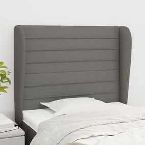 Κεφαλάρι με Πτερύγια Σκούρο Γκρι 83x23x118/128 εκ. Υφασμάτινο 3118071