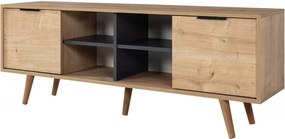 Έπιπλο Τηλεόρασης Sapphire Δρυς / Ανθρακί PRACLEU 160x35x18