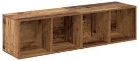 vidaXL Σετ επίπλου τηλεόρασης 2 pcs Παλιό ξύλο 37 x 37 x 142.5 εκ