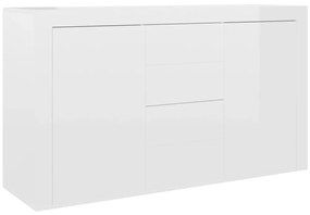 vidaXL Μπουφές Γυαλιστερό Λευκό 120 x 36 x 69 εκ. από Επεξ. Ξύλο