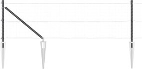 vidaXL Στύλος Περιφράξεων 52 pcs Γκρι 3,2 x 3,2 x 145 εκ