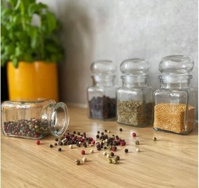 Γυάλινα δοχεία για μπαχαρικά Εxcellent Houseware - 150ml - 4τμχ