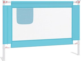 vidaXL Μπάρα Κρεβατιού Προστατευτική Μπλε 90 x 25 εκ. Υφασμάτινη