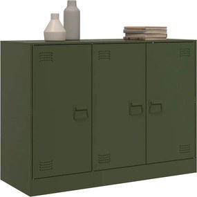 vidaXL Ντουλάπι Πράσινο Λαδί 99x39x73 εκ. από Ατσάλι
