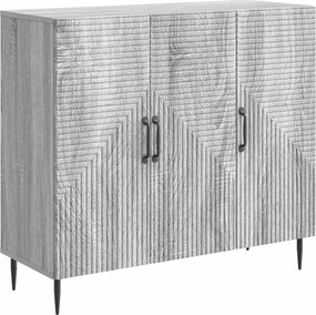vidaXL Πλαϊνό γραφείο Γκρι Sonoma 89 x 34,5 x 80 εκ Επεξεργασμένο Ξύλο