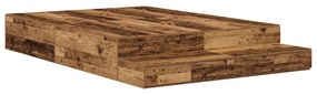vidaXL Κρεβάτι αποθήκης με ξύλινο παλιό ξύλο 135x190 εκ