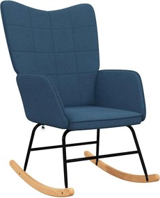 vidaXL Κουνιστή Πολυθρόνα Μπλε Υφασμάτινη