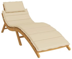 vidaXL Μαξιλάρι Ξαπλώστρας Μπεζ 186x58x4 εκ. από Ύφασμα Oxford