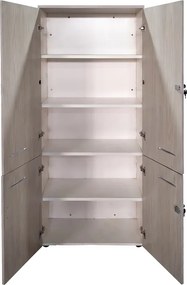Ντουλάπα γραφείου Armadi pakoworld sonoma-λευκό 80x40x200εκ