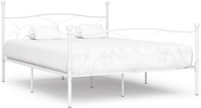 vidaXL Πλαίσιο Κρεβατιού με Τελάρο Λευκό 180 x 200 εκ. Μεταλλικό