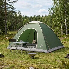 vidaXL Σκηνή Camping 6 ατόμων Πράσινο 185T Πολυεστέρας με επικάλυψη PU