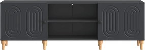 vidaXL Ντουλάπι TV 150 x 31 x 50 εκ. Μαύρο Επεξεργασμένο Ξύλο