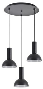 Φωτιστικό Οροφής  SE21-BL-4-3BL-MS3 ADEPT TUBE Black Pendant Black Metal Shade+ - 51W - 100W - 77-8558