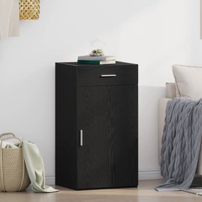 vidaXL Μπουφές Μαύρο Δρυς 30x42,5x93 εκ Επεξεργασμένο Ξύλο