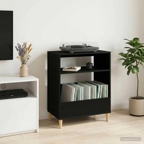vidaXL Βάση πικάπ Μαύρη Δρυς 71 x 39,5 x 83 εκ. Επεξεργασμένο Ξύλο