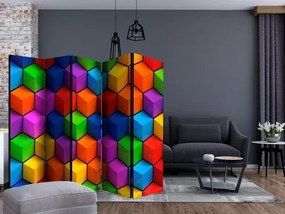 Διαχωριστικό με 5 τμήματα - Colorful Geometric Boxes II [Room Dividers]