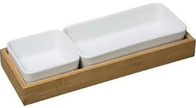 Ορντεβιέρα 2 Θέσεων (Σετ 2 Τμχ) 07.173777 28x10,5cm White-Natural Porcelain