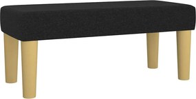 vidaXL Κρεβάτι Boxspring με Στρώμα Μαύρο 90x200 εκ. Υφασμάτινο