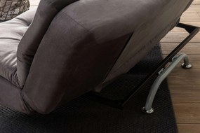 Τριθέσιος Καναπές Κρεβάτι Γκρι NUSIL 63x185x82