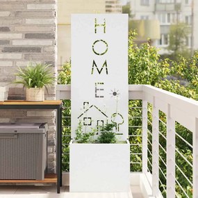 vidaXL Οθόνη Ιδιωτικότητας Κήπου Μαιανδρικό σχέδιο Λευκό 50 x 150 cm