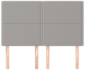 vidaXL Κεφαλάρι Ανοιχτό Γκρι 144x5x118/128 εκ. Ύφασμα