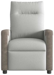 vidaXL καρέκλα ανάκλισης μασάζ Cloud Grey Fabric