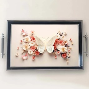 Δίσκος Σερβιρίσματος Γυάλινος 244KNG1400 50x29x3,5cm Multi Aberto Design Γυαλί