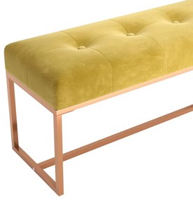 vidaXL Πάγκος Κίτρινο μουσταρδί 110 x 36 x 45 εκ. Βελούδινος
