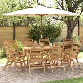 vidaXL Καρέκλα Κήπου 8 pcs Καφέ 52 x 64.5 x 108 εκ. Μασίφ ξύλο teak