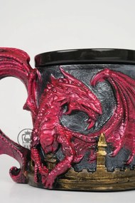 Stewehome Κούπα με θέμα δράκου με 3D σχέδιο από κεραμικό και πολυεστέρα Πολύχρωμο