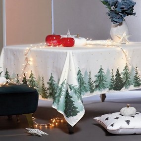 Τραπεζομάντηλο Χριστουγεννιάτικο Snow 2222 White-Green Kentia 135X180cm 135x180cm
