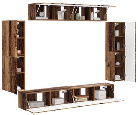 vidaXL Ντουλάπι TV 4 pcs Παλιό ξύλο