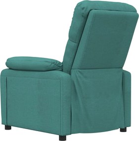 vidaXL Πολυθρόνα Μασάζ Σκούρο Πράσινο Υφασμάτινη