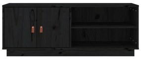 vidaXL Έπιπλο Τηλεόρασης Μαύρο 105x34x40 εκ. από Μασίφ Ξύλο Πεύκου
