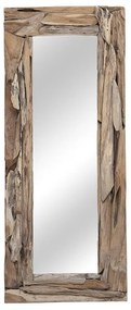 Καθρέπτης Areli pakoworld μασίφ ξύλο φυσικό 80x6x150εκ