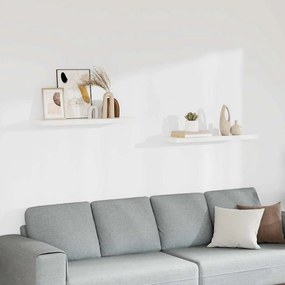 vidaXL Ράφια Τοίχου 2 τεμ. Άσπρα 90x23,5x3,8 εκ. MDF