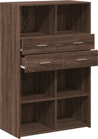 vidaXL Ντουλάπι Καφέ Δρυς 80x42,5x124 εκ. από Επεξεργασμένο Ξύλο