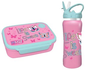 Φαγητοδοχείο 800ml & Παγούρι 500ml Must Life Is Sweet 000586470